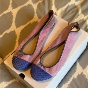 J. Crew Collection Lavender Leather Ballet Flats